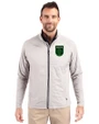 Austin FC - Cutter & Buck Adapt Eco Knit Hybrid Recycled Mens Big & Tall Full Zip Jacket Polished Medium Gray Front