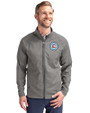 Chicago Fire FC Cutter & Buck Adapt Eco Knit Hybrid Recycled Mens Big & Tall Full Zip Jacket Elemental Grey Front
