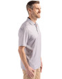 New York Red Bulls Cutter & Buck Pike Eco Shadow Check Print Recycled Mens Polo Polished Medium Gray Side