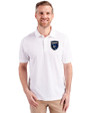 San Jose Earthquakes Cutter & Buck Advantage Eco Tri-Blend Pique Mens Big and Tall Polo White Front