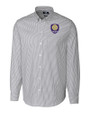 Orlando City SC Cutter & Buck Stretch Oxford Stripe Mens Long Sleeve Dress Shirt Charcoal Mannequin