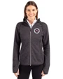 New England Revolution Cutter & Buck Mainsail Full Zip Hooded Womens Jacket Charcoal Heather Front