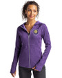 Orlando City SC Cutter & Buck Mainsail Full Zip Hooded Womens Jacket College Purple Heather Front