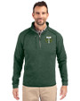 Portland Timbers Cutter & Buck Mainsail Sweater-Knit Mens Big and Tall Half Zip Pullover Jacket Hunter Heather Front