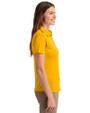 LA Galaxy Cutter & Buck Prospect Eco Textured Stretch Recycled Womens Short Sleeve Polo College Gold Side