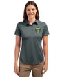 Portland Timbers Cutter & Buck Prospect Eco Textured Stretch Recycled Womens Short Sleeve Polo Elemental Grey Front