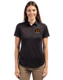 Houston Dynamo FC Cutter & Buck Prospect Eco Textured Stretch Recycled Womens Short Sleeve Polo Black Front