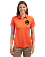 Houston Dynamo FC Cutter & Buck Prospect Eco Textured Stretch Recycled Womens Short Sleeve Polo College Orange Front