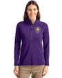 Orlando City SC Cutter & Buck Adapt Eco Knit Stretch Recycled Womens Half Zip Pullover College Purple Front