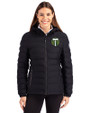 Portland Timbers Cutter & Buck Mission Ridge Repreve® Eco Insulated Womens Puffer Jacket Black Front