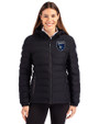 San Jose Earthquakes Cutter & Buck Mission Ridge Repreve® Recycled Insulated Puffer Womens Full Zip Jacket Black Front