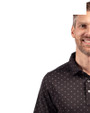 Toronto FC Cutter & Buck Virtue Eco Pique Tile Print Recycled Mens Big & Tall Polo Black Front