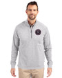 Inter Miami CF Cutter & Buck Adapt Eco Knit Heather Mens Quarter Zip Pullover Polished Heather Front