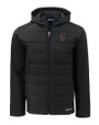 Texas Tech Red Raiders College Vault- Cutter & Buck Evoke Hybrid Softshell Recycled Full Zip Mens Hooded Jacket BL_MANN_HG 