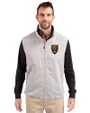 Real Salt Lake Cutter & Buck Charter Eco Full-Zip Mens Big & Tall Vest Polished Medium Gray Front