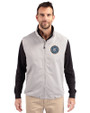 New York City FC Cutter & Buck Charter Eco Full-Zip Mens Big & Tall Vest Polished Medium Gray Front