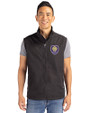 Orlando City SC Cutter & Buck Charter Eco Full-Zip Mens Big & Tall Vest Black Front