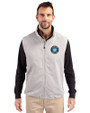 Charlotte FC Cutter & Buck Charter Eco Full-Zip Mens Big & Tall Vest Polished Medium Gray Front