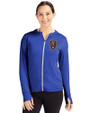 Real Salt Lake Cutter & Buck Daybreak Eco Recycled Womens Full Zip Hoodie Tour Blue Front
