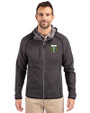 Portland Timbers Cutter & Buck Mainsail Full Zip Hooded Mens Jacket Charcoal Heather Front