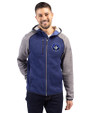 CF Montréal Cutter & Buck Mainsail Full Zip Hooded Mens Jacket Tour Blue Heather/Polished Heather Front