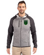 Austin FC - Cutter & Buck Mainsail Full Zip Hooded Mens Jacket Polished Heather/Charcoal Heather Front