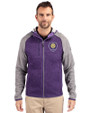 Orlando City SC Cutter & Buck Mainsail Full Zip Hooded Mens Jacket College Purple Heather/Polished Heather Front