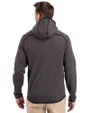 Charlotte FC Cutter & Buck Mainsail Full Zip Hooded Mens Jacket Charcoal Heather Back