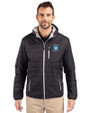 Charlotte FC Cutter & Buck Rainier Primaloft Eco Mens Full Zip Hooded Jacket Black Front