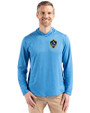 LA Galaxy Cutter & Buck Coastline Epic Comfort Recycled Mens Hooded Shirt Digital Front