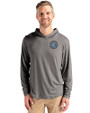 New York City FC Cutter & Buck Coastline Epic Comfort Recycled Mens Hooded Shirt Elemental Grey Front