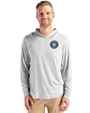Charlotte FC Cutter & Buck Coastline Epic Comfort Recycled Mens Hooded Shirt CONCRETE Front