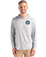Charlotte FC Cutter & Buck Coastline Recycled Double Peached Mens Hooded Pullover CONCRETE Front