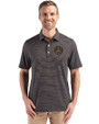 Atlanta United FC - Cutter & Buck Forge Epic Confidence Fine Line Stripe Stretch Recycled Mens Polo Black/White Front