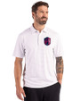 St. Louis City SC Cutter & Buck Forge Epic Confidence Fine Line Stripe Stretch Recycled Mens Polo White/Polished Front