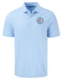 Chicago Fire FC Cutter & Buck Forge Eco Fine Line Stripe Stretch  Recycled Mens Polo ALSWH_MANN_HG 1