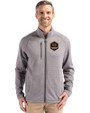 Houston Dynamo FC Cutter & Buck Peshastin Fleece Recycled Mens Full Zip Jacket Elemental Grey Heather Front