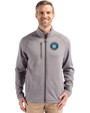 Charlotte FC Cutter & Buck Peshastin Fleece Recycled Mens Full Zip Jacket Elemental Grey Heather Front