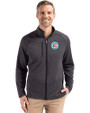 Chicago Fire FC Cutter & Buck Peshastin Fleece Recycled Mens Full Zip Jacket Black Heather Front