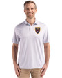 Real Salt Lake Cutter & Buck Pike Eco Diamond Dot Print Recycled Mens Big & Tall Polo Polished Medium Gray Front