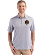 Houston Dynamo FC Cutter & Buck Pike Eco Diamond Dot Print Recycled Mens Big & Tall Polo Black Front