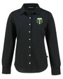 Portland Timbers Cutter & Buck Advantage Tri-Blend Eco Soft Pique Long Sleeve Knitted Womens Button Up BL_MANN_HG 1