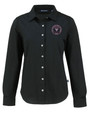 Inter Miami CF Cutter & Buck Advantage Tri-Blend Eco Soft Pique Long Sleeve Knitted Womens Button Up BL_MANN_HG 1