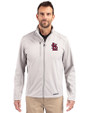 St. Louis Cardinals Cutter & Buck Evoke Softshell Recycled Full Zip Mens Jacket CONCRETE Front