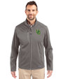 Oregon Ducks- Cutter & Buck Evoke Softshell Recycled Full Zip Mens Jacket Elemental Grey Front