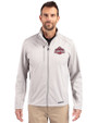 Ohio State Buckeyes 2024 CFP National Champions Cutter & Buck Evoke Softshell Recycled Full Zip Mens Jacket CONCRETE Front