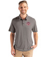 Ohio State Buckeyes 2024 CFP National Champions Cutter & Buck Coastline Epic Comfort Recycled Mens Polo Elemental Grey Front
