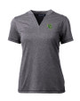 Oregon Ducks- Cutter & Buck Forge Eco Heathered Stretch Womens Blade Top Charcoal Heather Mannequin