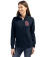 St. Louis Cardinals- Cutter & Buck Roam Epic Versatility Full Zip Recycled Womens Jacket Navy Blue Front