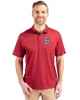 St. Louis Cardinals- Cutter & Buck Pike Eco Tonal Geo Print Stretch Recycled Mens Big & Tall Polo Cardinal Red Front
